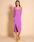 MRS. LEWIS | Saia midi elegante e justa - malva | THE-ARE WEDDING GUESTS
