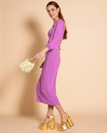 MRS. LEWIS | Saia midi elegante e justa - malva | THE-ARE WEDDING GUESTS