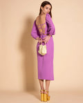 MRS. LEWIS | Saia midi elegante e justa - malva | THE-ARE WEDDING GUESTS