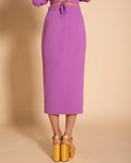MRS. LEWIS | Saia midi elegante e justa - malva | THE-ARE WEDDING GUESTS