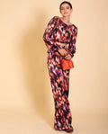 PANTALÓN MRS. CALERO | Pantalón Fluido Elegante Estampado | Colección Eventos THE-ARE