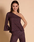 BLUSA BLESSING | Blusa Asimétrica Estampada | Conjuntos 2 Piezas THE-ARE