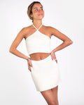 FALDA SET SUN BEATS | Mini Falda Punto Blanco - Conjunto de Verano | THE-ARE