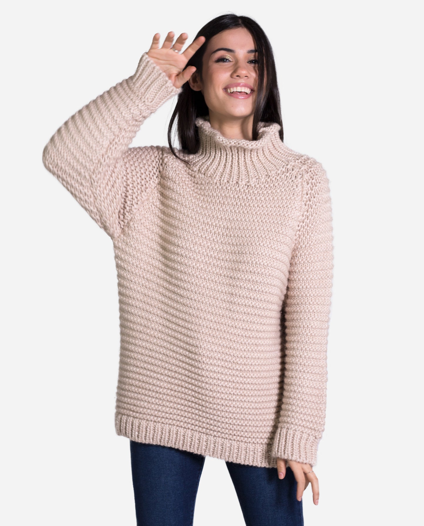 El invierno de la mujer cuello alto Kinitted Oversided suéteres Jersey  Turtleneck suéter para las mujeres - China Jersey Jersey y suéteres para  las mujeres precio