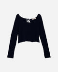 JERSEY GROOVY | Jersey Punto Crochet Azul Espalda Abierta | THE-ARE