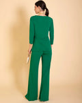 BLUSE MRS. ARTILES | Green Long Sleeve Blouse Guests | THE-ARE