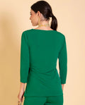 BLUSA MRS. ARTILES | Blusa Manga Larga Verde Invitadas | THE-ARE