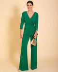 BLUSE MRS. ARTILES | Green Long Sleeve Blouse Guests | THE-ARE