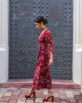 VESTIDO MRS. PALACIOS | Vestido Midi de Flores Elegante con Manga | Invitadas THE-ARE