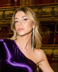 SPARK EARRINGS | Brincos compridos elegantes com tiras de prata com muito brilho | THE-ARE