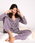PIJAMA OVERJOYED | Pijama THE-ARE x @mariafrubies | Camisa Larga Geométrico