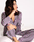 PIJAMA OVERJOYED | Pijama THE-ARE x @mariafrubies | Camisa Larga Geométrico
