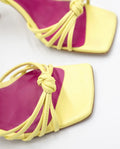 SANDALIA #2 | Sandalia de Tacón Amarillo con Tiras | Zapatos THE-ARE