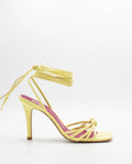 SANDALIA #2 | Sandalia de Tacón Amarillo con Tiras | Zapatos THE-ARE