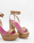 SANDAL #5 | Camel Heeled Platform Sandal | THE-ARE Shoes