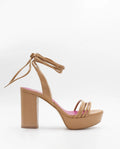 SANDAL #5 | Camel Heeled Platform Sandal | THE-ARE Shoes
