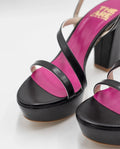 SANDALIA #4 | Sandalia de Tacón Negro con Plataforma | Zapatos THE-ARE
