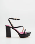 SANDALIA #4 | Sandalia de Tacón Negro con Plataforma | Zapatos THE-ARE