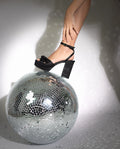 SANDALIA #6 | Sandalia de Tacón Negro con Brillo y Plataforma | Zapatos THE-ARE