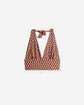 TOP AESTHETIC | Top Halter Elástico Marrón - Conjunto de Verano | THE-ARE