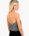 TOP SHINY SOUL | Top de Lentejuelas Plata sin Mangas | Colección Navidad THE-ARE