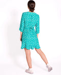 VESTIDO ARTSY | Vestido Corto Cruzado con Volantes Estampado Flores | THE-ARE