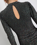 VESTIDO NOT PLANNED | Vestido Corto Plata con Manga Larga | Colección Fiesta THE-ARE