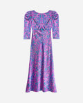 MRS. ANDREWS | Vestido midi com mangas estampadas | THE-ARE Vestidos de cerimónia