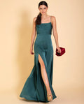 MRS. HUDSON | Vestido comprido verde elegante | Coleção THE-ARE Guest