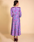 MRS. ANDREWS | Vestido midi com mangas estampadas | THE-ARE Vestidos de cerimónia