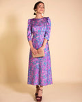 MRS. ANDREWS | Vestido midi com mangas estampadas | THE-ARE Vestidos de cerimónia