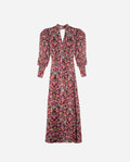 VESTIDO MRS GRACIA | Vestido Midi Cuello Halter Estampado | Colección Eventos THE-ARE