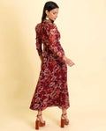 VESTIDO MRS. PALACIOS | Vestido Midi de Flores Elegante con Manga | Invitadas THE-ARE