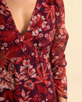 VESTIDO MRS. PALACIOS | Vestido Midi de Flores Elegante con Manga | Invitadas THE-ARE