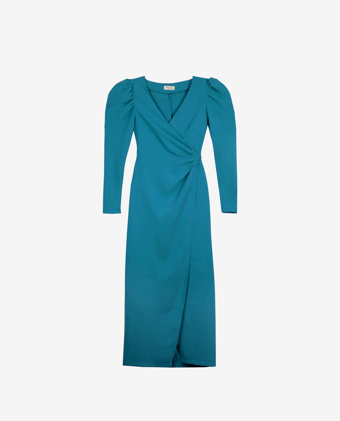 VESTIDO MRS THOMPSON | Vestido Midi Verde Cruzado Elegante | Vestidos Invitadas THE-ARE