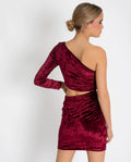 DISPONIBLE ROBE | Robe asymétrique en velours découpé | THE-ARE