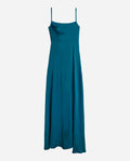MRS. HUDSON | Vestido comprido verde garrafa com fenda na perna | Coleção de eventos THE-ARE