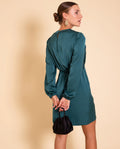 VESTIDO MRS BAILEY | Vestido Corto Elegante Verde Manga Larga | Invitadas THE-ARE