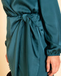 VESTIDO MRS BAILEY | Vestido Corto Elegante Verde Manga Larga | Invitadas THE-ARE